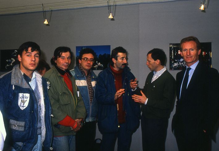 1990 - Paris - Mihai Mezincescu si Jean-Claude Olivier, Presedintele Yamaha Motor France